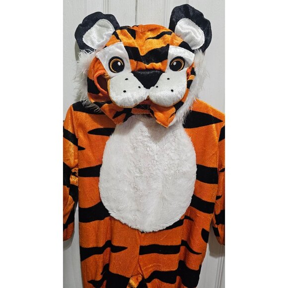 Tiny Tiger Baby Costume 6-12 Months Halloween Safari Jungle Animal Booties Hood - Picture 3 of 6